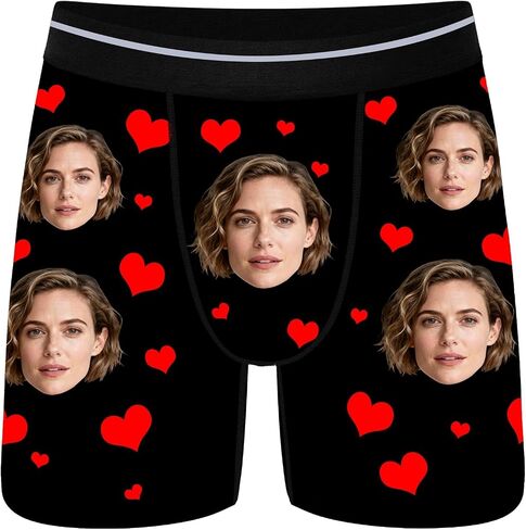 Custom Boxer Briefs for Men - Personalized Face Boxers, Fun Gift for Boyfriend, Husband, or Special Occasions in Kuwait