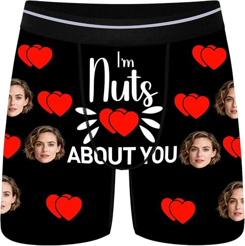 Custom Boxer Briefs for Men - Personalized Face Boxers, Fun Gift for Boyfriend, Husband, or Special Occasions in Kuwait