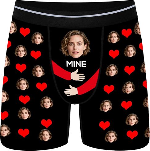 Custom Boxer Briefs for Men - Personalized Face Boxers, Fun Gift for Boyfriend, Husband, or Special Occasions in Kuwait