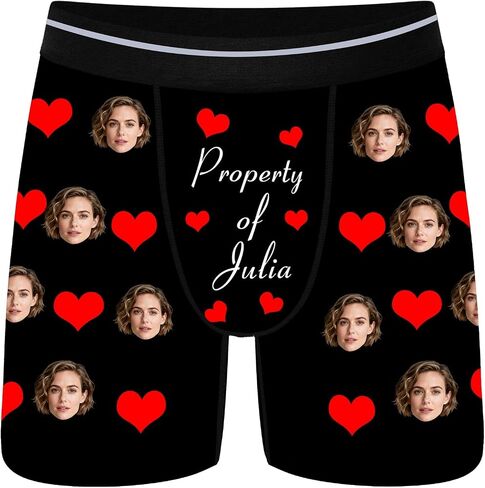 Custom Boxer Briefs for Men - Personalized Face Boxers, Fun Gift for Boyfriend, Husband, or Special Occasions in Kuwait