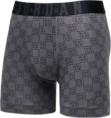 Jordan Nike Flight Modal 3-Pack Mens Boxer Brief Underwear, Soft Stretch '23 Monogram AOP, Black/Dark Grey/Wolf, JM0691-023 (US, Alpha, Medium, Regular, Regular) in Kuwait