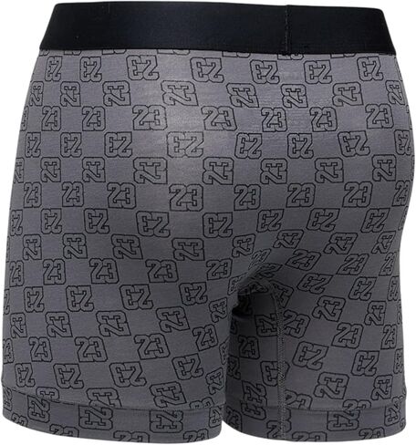 Jordan Nike Flight Modal 3-Pack Mens Boxer Brief Underwear, Soft Stretch '23 Monogram AOP, Black/Dark Grey/Wolf, JM0691-023 (US, Alpha, Medium, Regular, Regular) in Kuwait