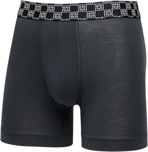 Jordan Nike Flight Modal 3-Pack Mens Boxer Brief Underwear, Soft Stretch '23 Monogram AOP, Black/Dark Grey/Wolf, JM0691-023 (US, Alpha, Medium, Regular, Regular) in Kuwait
