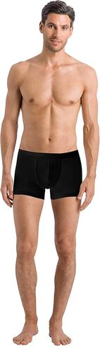 HANRO Men's Cotton Essentials Boxer Brief 73102, All Black, Medium in Kuwait