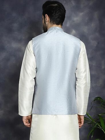 Maple Clothing Men's Nehru Jacket Indian Waistcoat Embroidered Wedding Guest Modi Vest Bandhgala in Kuwait