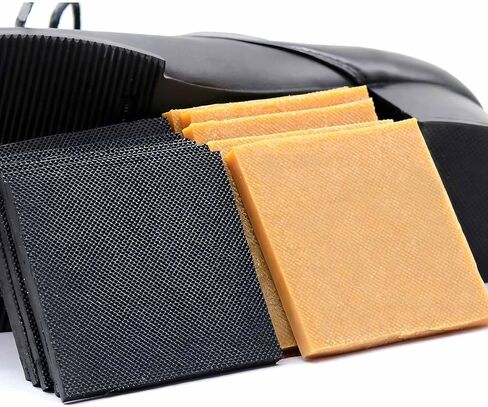 8 Pcs High Heel Repair Patches, Non-Slip Shoe Heel Pads for Quiet Walking, Self-Adhesive Square Heel Bottom Replacement for Women’s Shoes, 4 Black and 4 Apricot Pieces in Kuwait