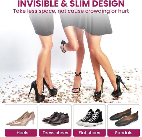 Welnove Heel Pads Grips for Shoes - 3D 170°Blister Prevention - Invisible Cushion Inserts Prevent Rubbing, Improve Too Big Heels, Pumps, Dress Shoe Fit for Men Women, Fills Up to 1/2" Gap, 2 Pairs in Kuwait