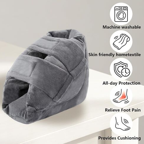 Heel Protectors for Pressure Sores Adjustable Heel Protector Foot Cushion Pillow to Relieve Pressure from Sores and Ulcers Foot Support Boot Surgery Recovery Supplies for Bedridden Heel Pain Relief in Kuwait