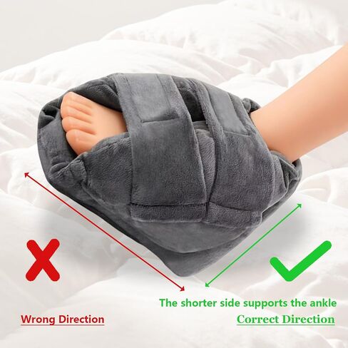 Heel Protectors for Pressure Sores Adjustable Heel Protector Foot Cushion Pillow to Relieve Pressure from Sores and Ulcers Foot Support Boot Surgery Recovery Supplies for Bedridden Heel Pain Relief in Kuwait