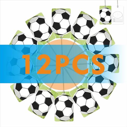 Soccer Bag Tags for Luggage, Double-Sided Name Tags with Blank Sticker Labels, Team Sports Gear Identifiers, Includes 12pcs 7.8 inch Clear PVC Lanyards for Team Gifts, Travel in Saudi Arabia
