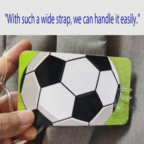 Soccer Bag Tags for Luggage, Double-Sided Name Tags with Blank Sticker Labels, Team Sports Gear Identifiers, Includes 12pcs 7.8 inch Clear PVC Lanyards for Team Gifts, Travel in Saudi Arabia