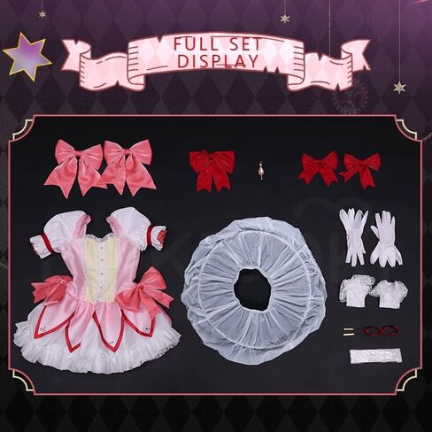 KIRA KIRA Kanamee Madokaa Cosplay Costume Doki-SR Anime Madokaa Cosplay Cute Pink Lolita Dress in Saudi Arabia
