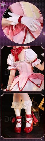 KIRA KIRA Kanamee Madokaa Cosplay Costume Doki-SR Anime Madokaa Cosplay Cute Pink Lolita Dress in Saudi Arabia