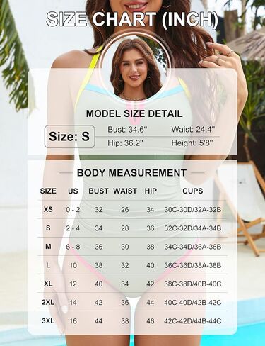 BMJL Womens One Piece Swimsuit Ribbed Tummy Control Bathing Suit V Wired Color Block Swim Suits 2026 in Kuwait