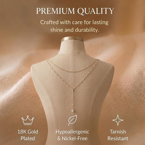 Back Chain Body Chain Jewelry for Summer Outfits Rhinestone Pendant Back Necklace for Backless Dresses in Saudi Arabia