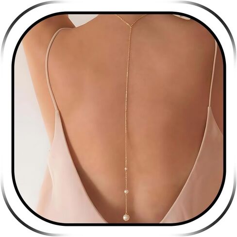 Back Chain Body Chain Jewelry for Summer Outfits Rhinestone Pendant Back Necklace for Backless Dresses in Saudi Arabia
