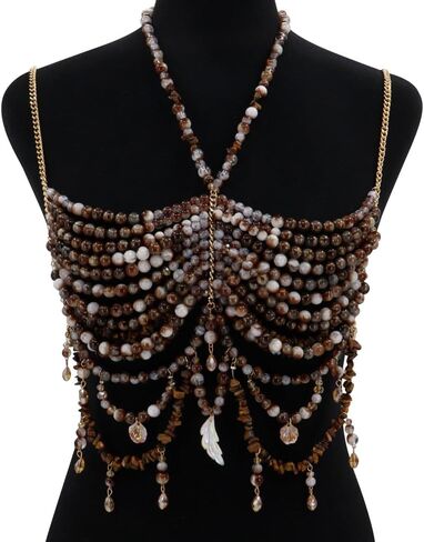 Boho Handmade Beaded Bikini for Festival Party Summer Beach Body Jewelry for Women in Saudi Arabia