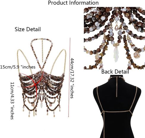 Boho Handmade Beaded Bikini for Festival Party Summer Beach Body Jewelry for Women in Saudi Arabia