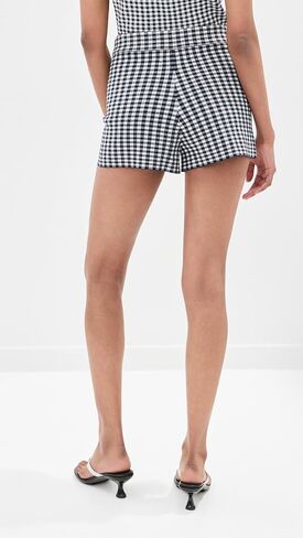 LE BOP Women's Gingham Knit Shorts in Kuwait