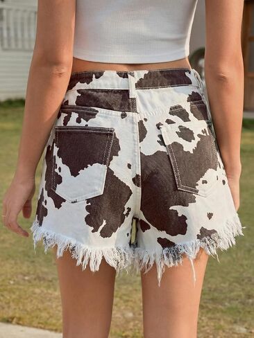 Tankaneo Jean Shorts for Women Summer Elastic High Waisted Raw Hem Denim Shorts Casual Stretchy Hot Jorts in Kuwait