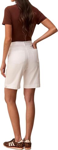 Tribal Womens Aubrey Pull-on Denim Bermuda Shorts in Kuwait
