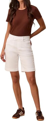 Tribal Womens Aubrey Pull-on Denim Bermuda Shorts in Kuwait
