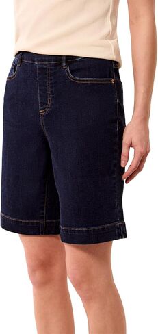 Tribal Womens Aubrey Pull-on Denim Bermuda Shorts in Kuwait