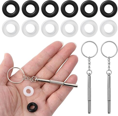 40 PCS Eyeglass Tighteners, Universal Silicone Glasses Frames Rings, Eyeglasses Repair Kit with 2 PCS Screwdrivers, Eye Glasses Frame Grips for Loose Eyeglass Arms in Saudi Arabia