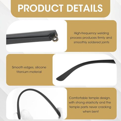 2 Pairs Universal Glasses Arms Legs Replacement, Glasses Repair/Tightenin Kit, Glasse Temple Replacement with Screws, Screwdrivers, Nose Pads(2 Kinds, Black) in Saudi Arabia