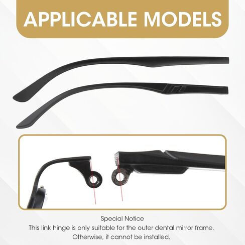 2 Pairs Universal Glasses Arms Legs Replacement, Glasses Repair/Tightenin Kit, Glasse Temple Replacement with Screws, Screwdrivers, Nose Pads(2 Kinds, Black) in Saudi Arabia