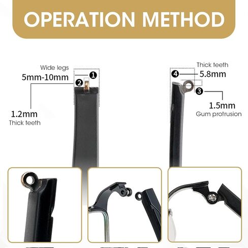 2 Pairs Universal Glasses Arms Legs Replacement, Glasses Repair/Tightenin Kit, Glasse Temple Replacement with Screws, Screwdrivers, Nose Pads(2 Kinds, Black) in Saudi Arabia