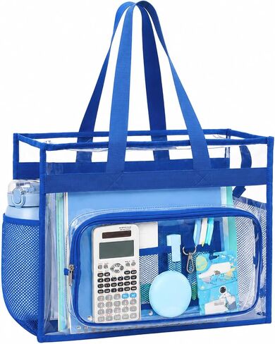 PACKISM Clear Tote Bag for School - Large Heavy Duty Clear Bag for School, See Through PVC Transparent Tote Bags for Girls in Saudi Arabia