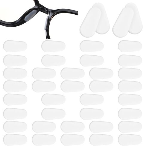 Nose Pads for Glasses Anti Slip, Mabor 20 Pairs Ultra Thin Silicone Adhesive Nose Pads for Glasses & Sunglasses, Non-Slip Heightening Grips in Kuwait