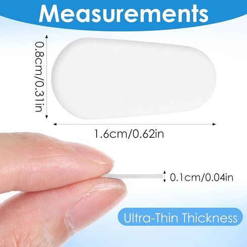 Nose Pads for Glasses Anti Slip, Mabor 20 Pairs Ultra Thin Silicone Adhesive Nose Pads for Glasses & Sunglasses, Non-Slip Heightening Grips in Kuwait
