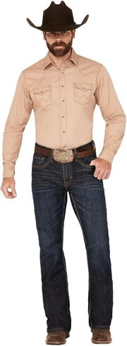 بنطال جينز Cody James الرجالي Night Hawk Wash Wyatt Slim Bootcut من قماش الدنيم المطاطي مقاس متوسط ​​40 عرض × 34 طول أمريكي in Kuwait