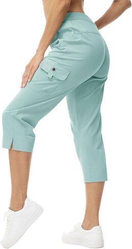 YSENTO Womens Cargo Capri Pants with Pockets Summer Bottoms Lightweight Quick Dry Hiking Athletic Joggers in Saudi Arabia