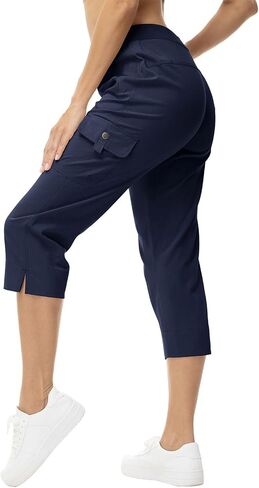 YSENTO Womens Cargo Capri Pants with Pockets Summer Bottoms Lightweight Quick Dry Hiking Athletic Joggers in Saudi Arabia