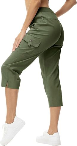 YSENTO Womens Cargo Capri Pants with Pockets Summer Bottoms Lightweight Quick Dry Hiking Athletic Joggers in Saudi Arabia