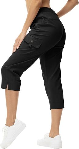 YSENTO Womens Cargo Capri Pants with Pockets Summer Bottoms Lightweight Quick Dry Hiking Athletic Joggers in Saudi Arabia