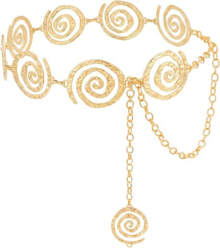 SUOSDEY Western Metal Concho Belt for Women Cowgirl Waist Chain Belt for Boho Dresse Jeans Country Concert Outfit in Kuwait