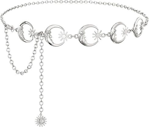 SUOSDEY Western Metal Concho Belt for Women Cowgirl Waist Chain Belt for Boho Dresse Jeans Country Concert Outfit in Kuwait