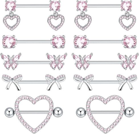 Xpircn Nipple Rings for Women 14G 16mm Nipple Piercing Jewelry Nipple Rings Surgical Steel Nipplerings Nipple Piercings Set in Saudi Arabia