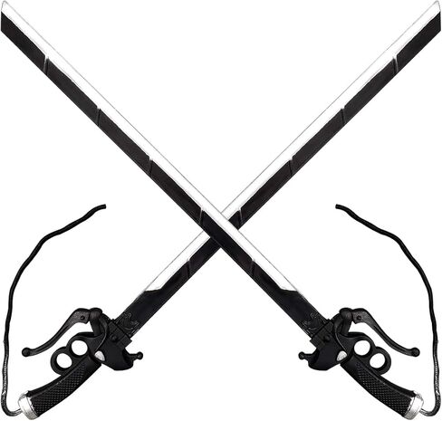 otaku gear 38" Foam Titan Slayer Sword Set-2 Swords for Cosplay, Display, & Conventions Silver/Black in Saudi Arabia