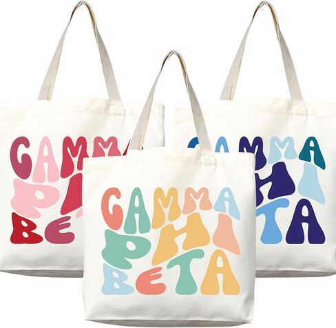Gamma Phi Beta Tote Bag – Official Sorority Canvas Tote, Gift for Big Little Reveal, Bid Day, Greek Life Merch in Saudi Arabia