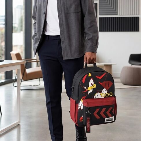Bioworld Sonic The Hedgehog Shadow Character Art 16.5" Adult Black Backpack in Kuwait