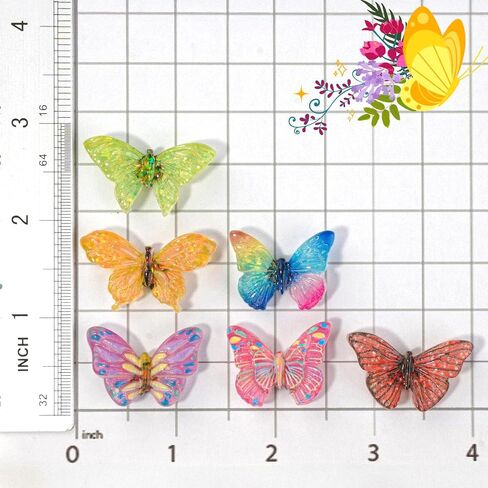 12PCS Butterfly Shoe Charms Set, Colorful PVC Butterfly Animals Decoration Charms for Shoes, Wristbands, Sandals, Bracelets, Bags, Gifts for Birthday, Holidays and Special Occasions in Saudi Arabia