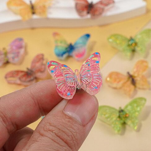 12PCS Butterfly Shoe Charms Set, Colorful PVC Butterfly Animals Decoration Charms for Shoes, Wristbands, Sandals, Bracelets, Bags, Gifts for Birthday, Holidays and Special Occasions in Saudi Arabia
