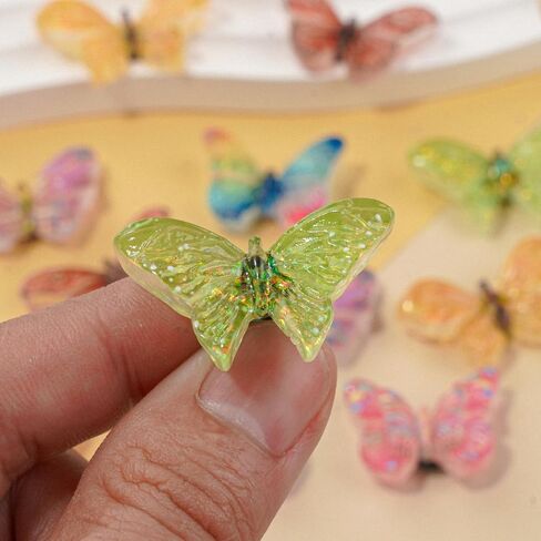 12PCS Butterfly Shoe Charms Set, Colorful PVC Butterfly Animals Decoration Charms for Shoes, Wristbands, Sandals, Bracelets, Bags, Gifts for Birthday, Holidays and Special Occasions in Saudi Arabia