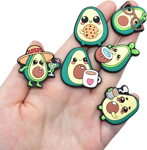 25 Vibrant Fruit-Themed Shoe Charms – Includes Avocado Designs, Cute Decoration for Shoes and Accessories, Great for Gifting in Saudi Arabia