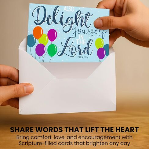 Birthday Cards 120PK with 6 Bible Verses – Christian Birthday Cards Bulk, Religious Greeting Cards with Envelopes, Scripture Cards for Men & Women, Inspirational Christian Cards for Any Occasion in Kuwait